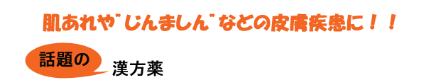 十味敗毒湯じゅうみはいどくとう
