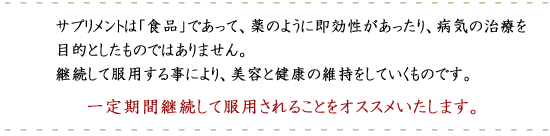 サプリメントについて